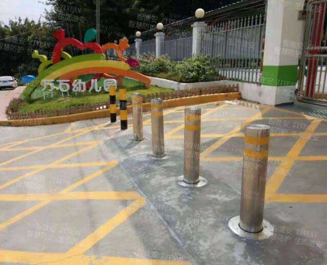 佛山松崗萬石幼兒園升降柱案例 - 中出網(wǎng)-智能出入口門戶