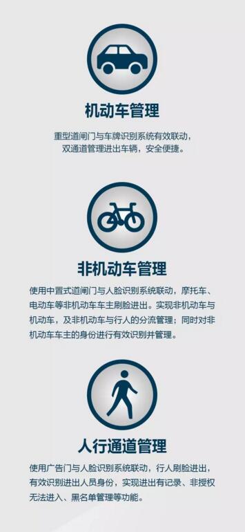 機動車道、非機動車道、人行通道
