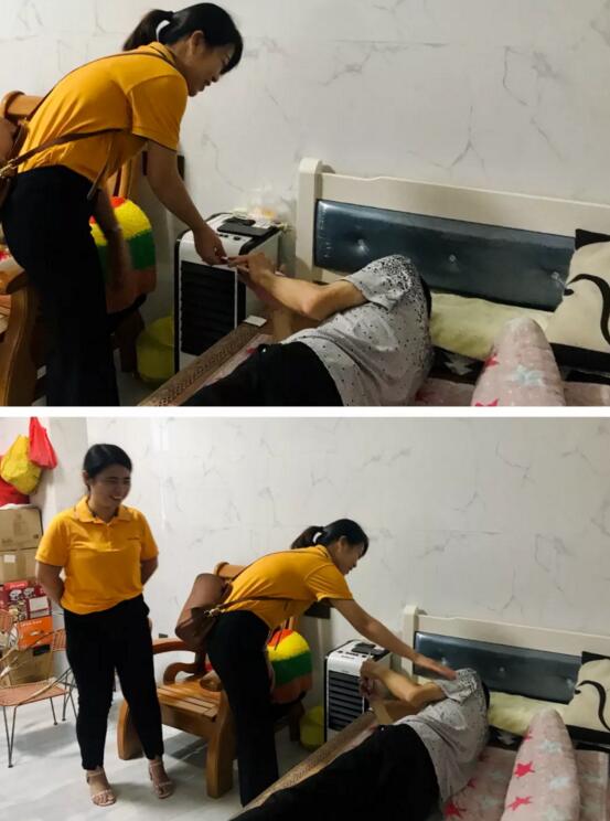 安麟工會(huì)主席張小敏及售后部經(jīng)理魏燕代表公司到家中探望慰問(wèn)