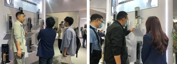 展會現(xiàn)場 | 在家庭入戶門，用戶通過指紋