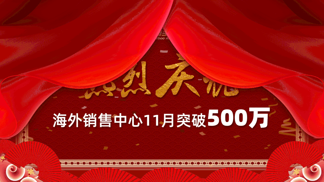 熱烈慶祝海外銷售中心11月業(yè)績(jī)創(chuàng)新高突破500萬(wàn)！