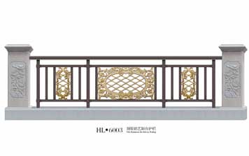 鋁藝護(hù)欄 - 別墅鋁藝陽臺護(hù)欄HL6003