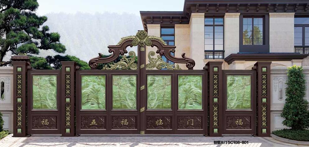 平頂山常綠金瀾王朝鋁藝大門案例 - 中出網(wǎng)-智能出入口門戶