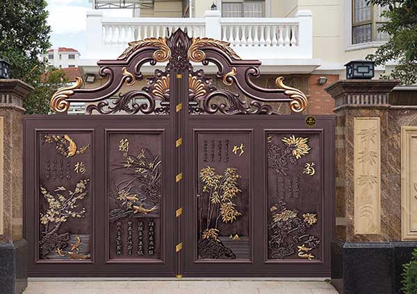 平頂山百合金山鋁藝大門案例 - 中出網(wǎng)-智能出入口門戶