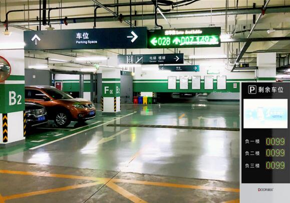 地下車庫使用道爾全系列視頻車位引導系統(tǒng)約600個
