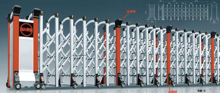 漯河出安智能電動(dòng)伸縮門安裝在永信伯爵山大門口