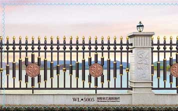 圍墻護(hù)欄 - KSWL-7004別墅鋁藝庭院圍欄