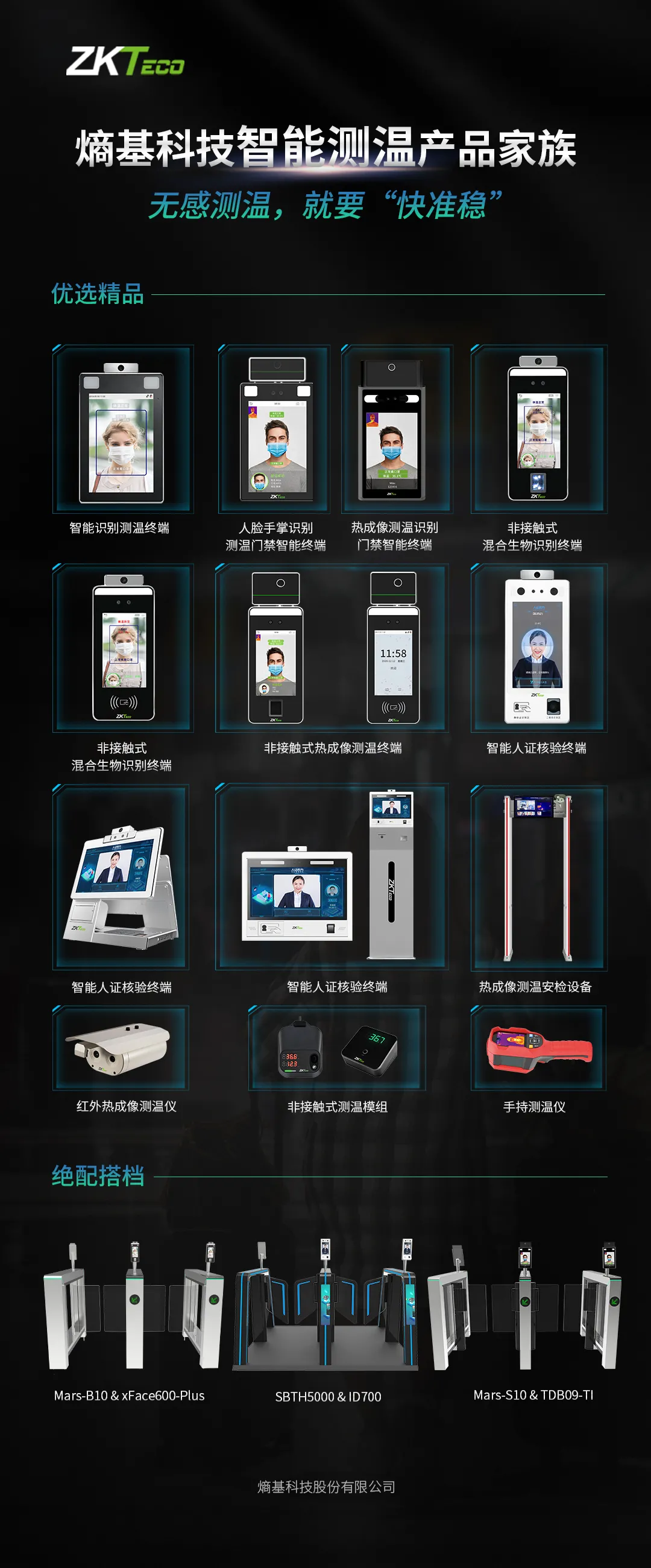 熵基科技智能測溫產品家族