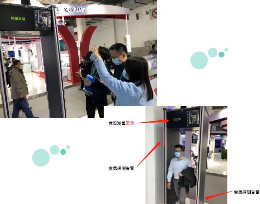 智能測溫安檢門快速完成測溫并定位金屬物